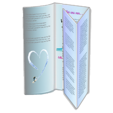 DIN Largo Folletos plegados 8-paginas